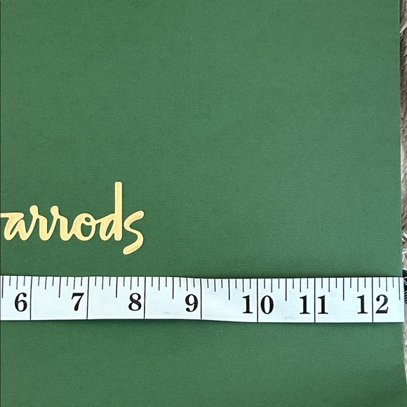 Harrods Dark Green Tote with Gold Logo - Picture 8 of 10